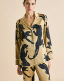 Lila Perriand Gold Panther Pajamas